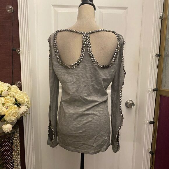 Zarqa crystal embellishments beautiful long sleeve, M - Picture 1 of 9